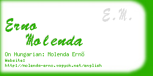 erno molenda business card